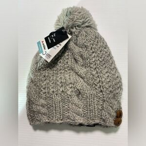 Ambler eco cable-knit beanie with a pom-pom womans OS NWT 100% wool